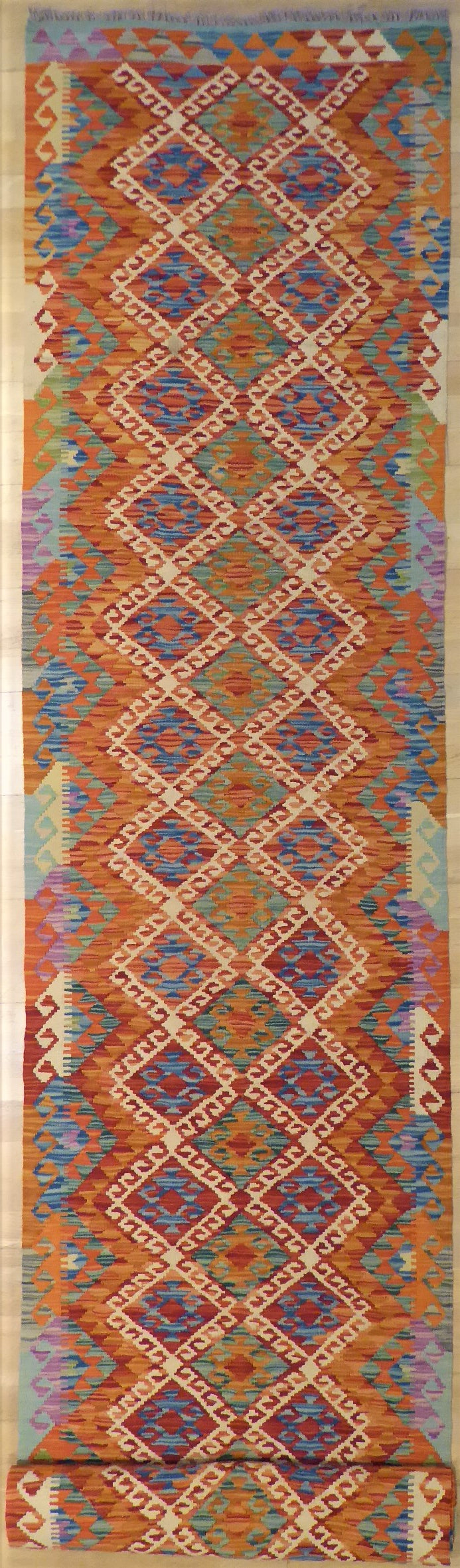 Fine Kelim Løber 403X80 cm